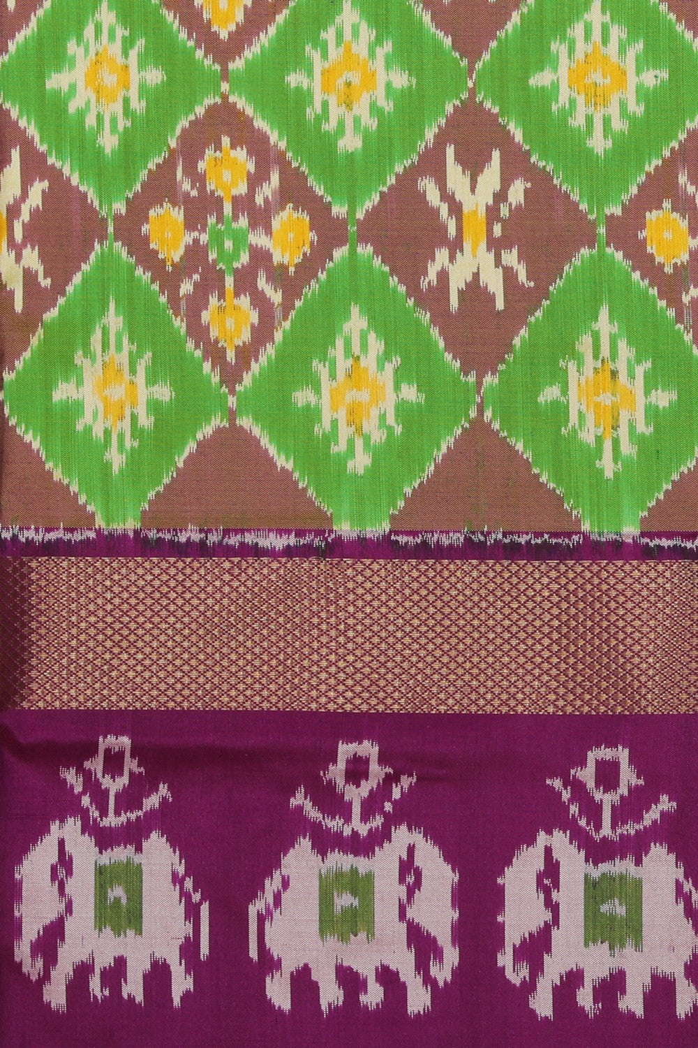 Pochampally Silk Pavada Unstitched Set