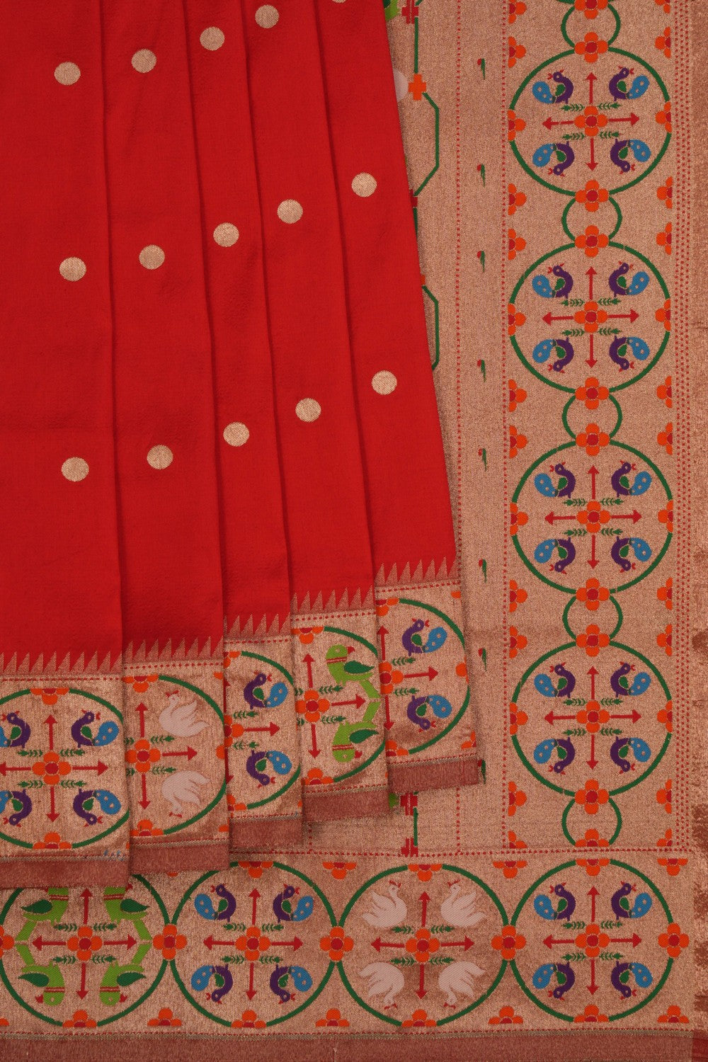 Image of Paithani A Beautiful Red Saree