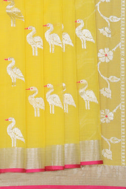 Collection of Kota Yellow Saree in a gallery layout