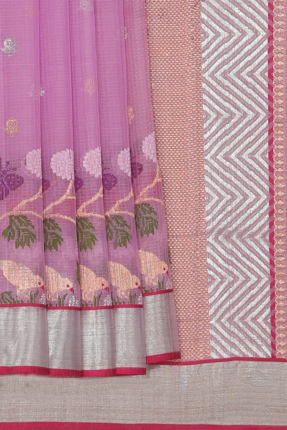 Collection of Kota Lavender-Purple Saree in a gallery layout