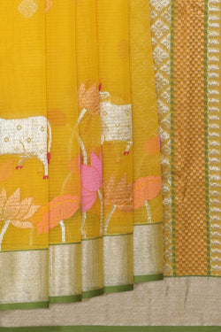 Collection of Kota Yellow Saree in a gallery layout