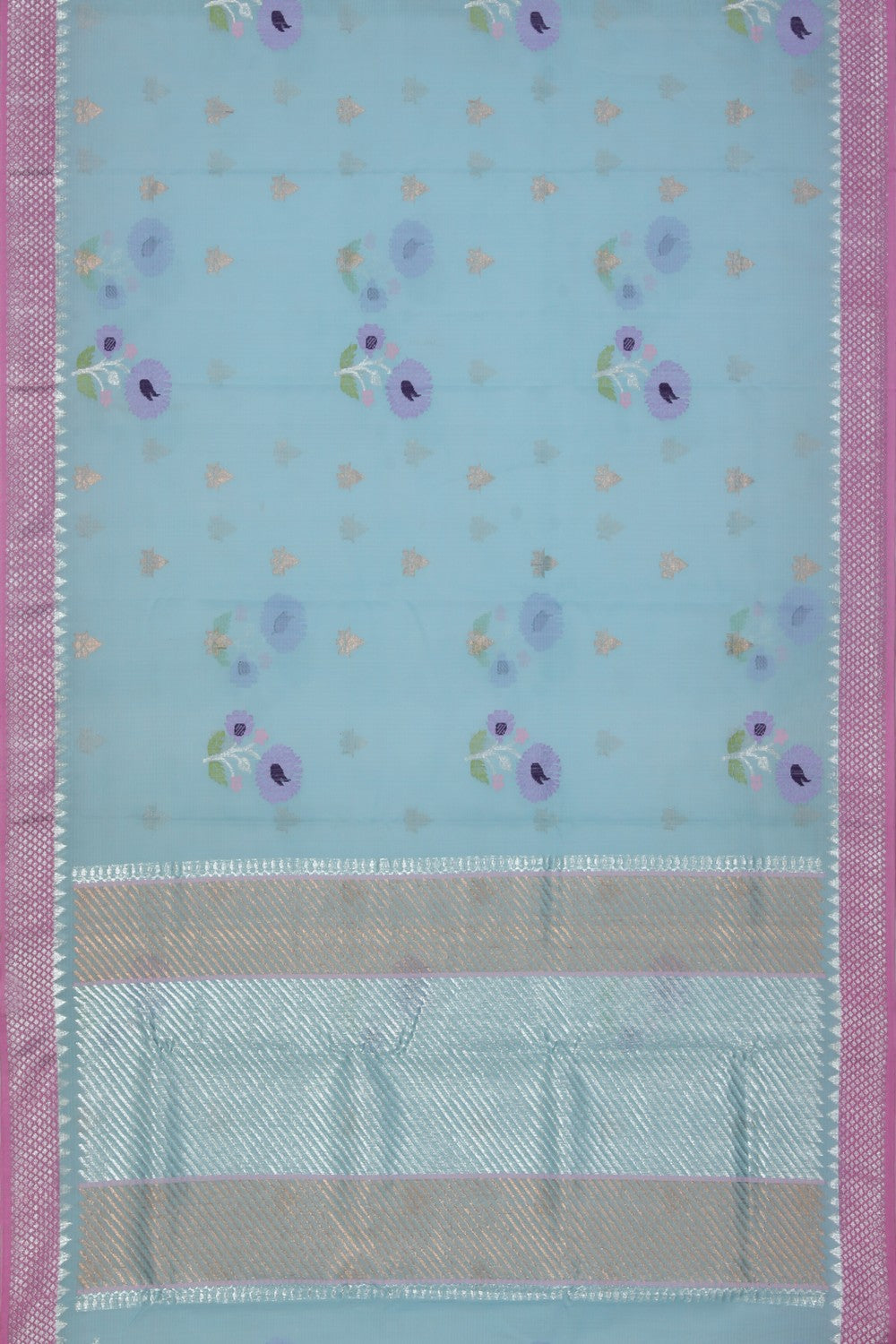 Collection of Kota Sea Blue Saree in a gallery layout