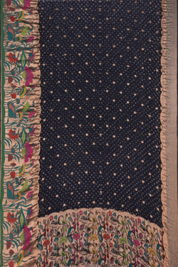 Image of Kota Bandhani Navy Blue Saree