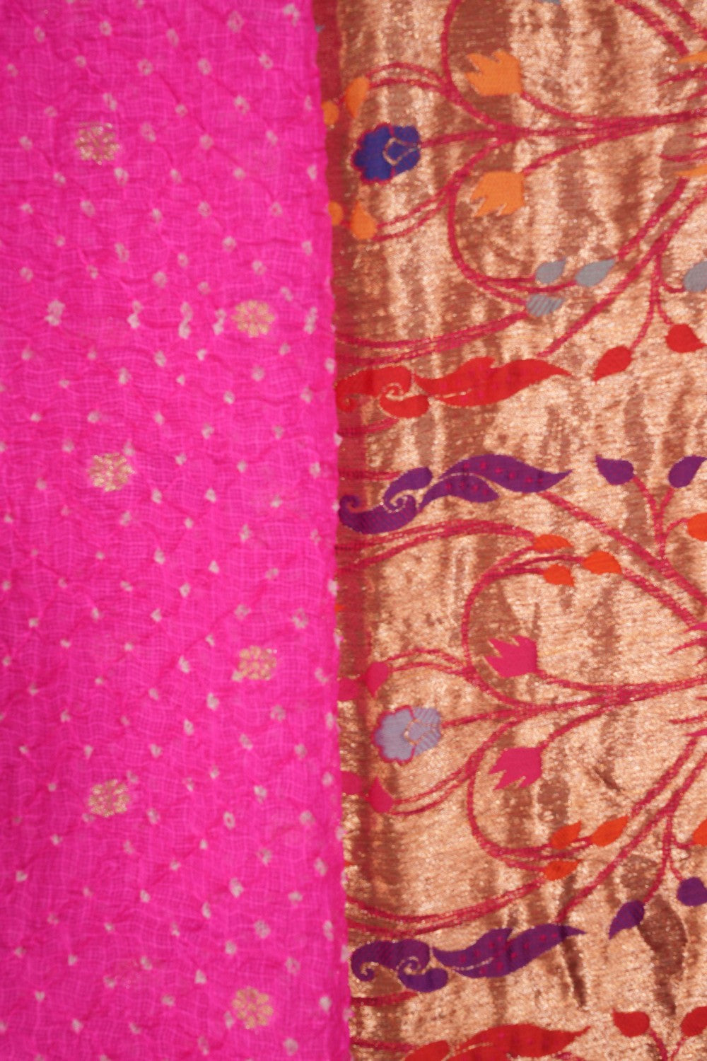 Kota Bandhani Pink Saree