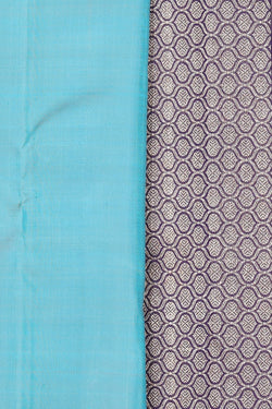 Image of Arani Silk Turquoise Blue Saree