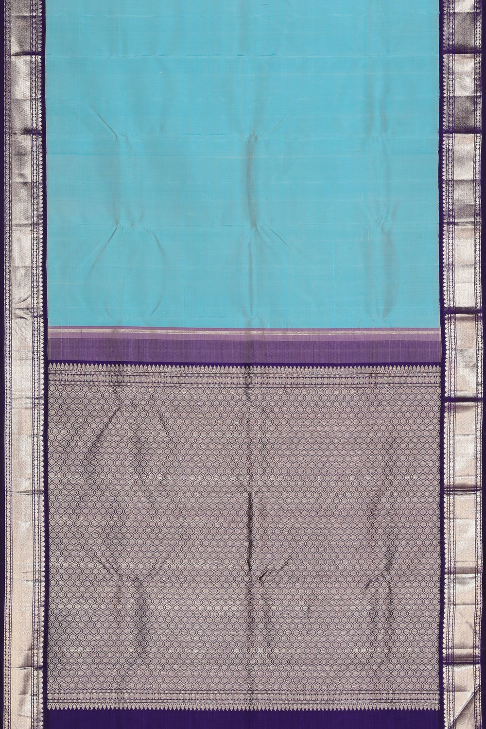 Arani Silk Turquoise Blue Saree