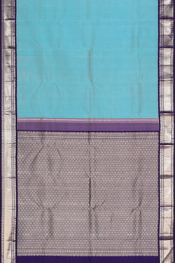 Image of Arani Silk Turquoise Blue Saree