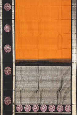 Image of Arani Silk Mustard Saree