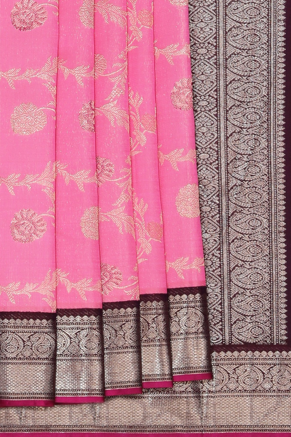 Arani Silk Brocade Pink Saree