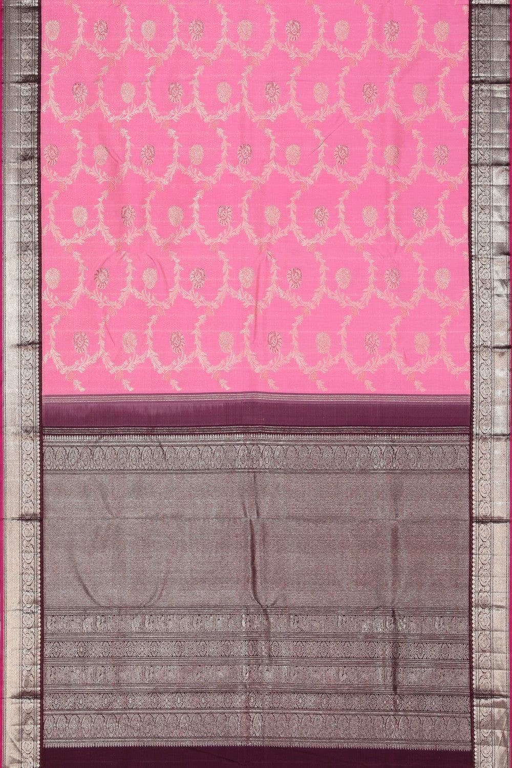 Arani Silk Brocade Pink Saree