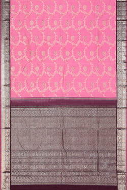 Image of Arani Silk Brocade Pink Saree