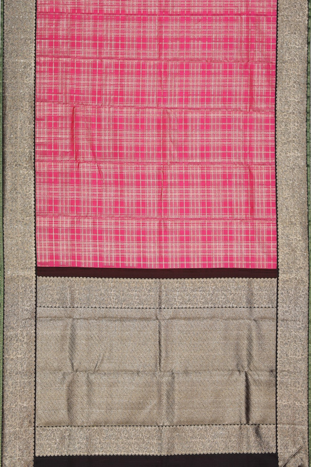 Image of Arani Silk Brocade Pink Saree