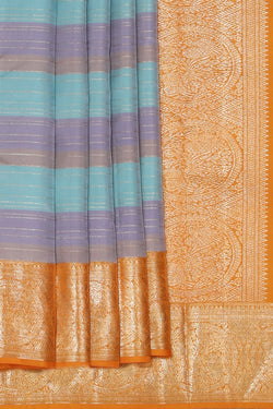 Image of Arani Silk Turquoise Blue Saree