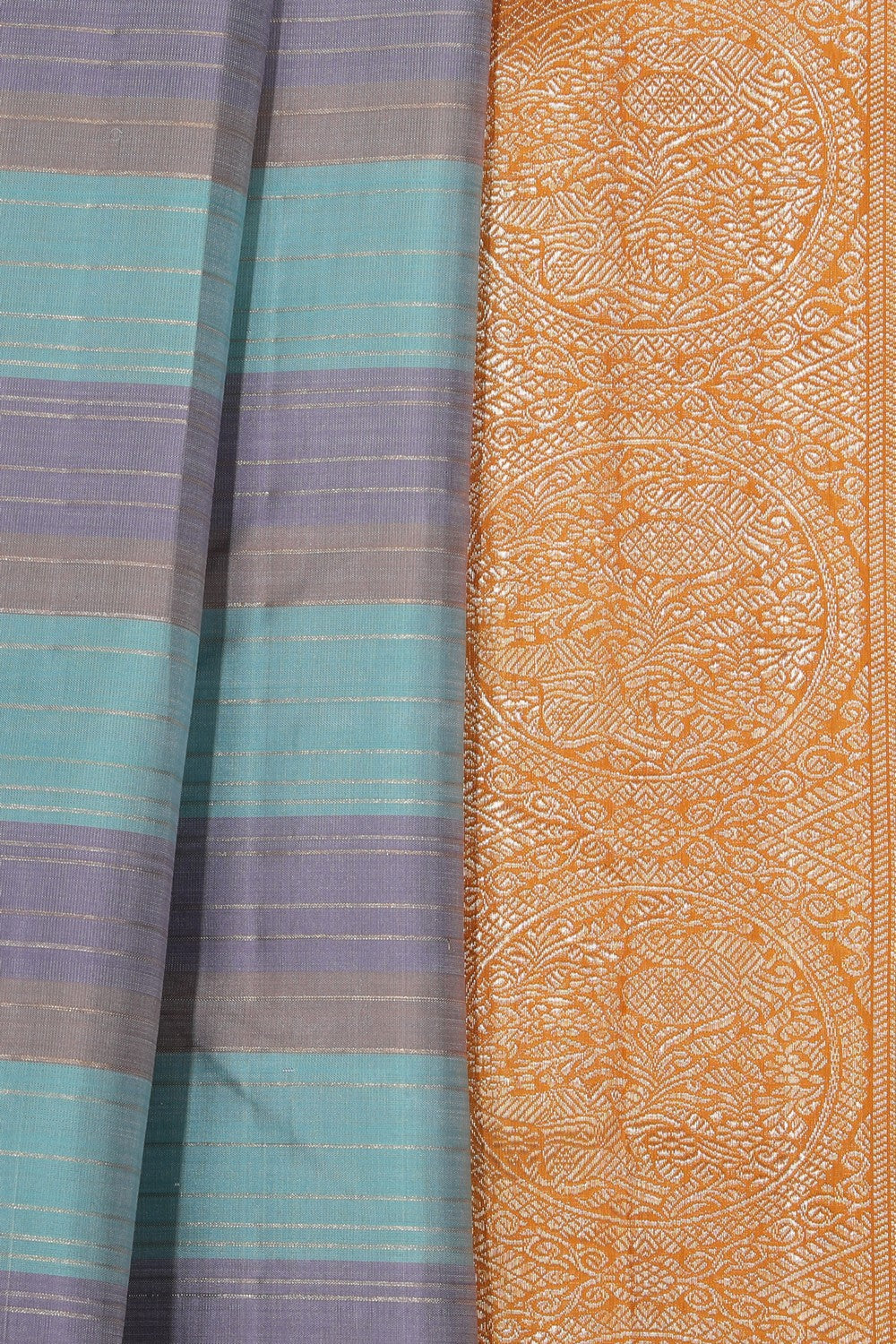 Image of Arani Silk Turquoise Blue Saree