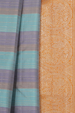 Image of Arani Silk Turquoise Blue Saree