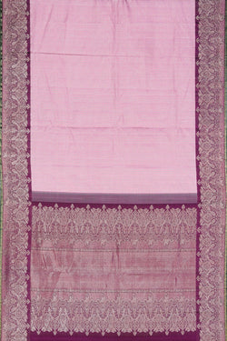 Image of Arani Silk Check Pattern Pink Saree