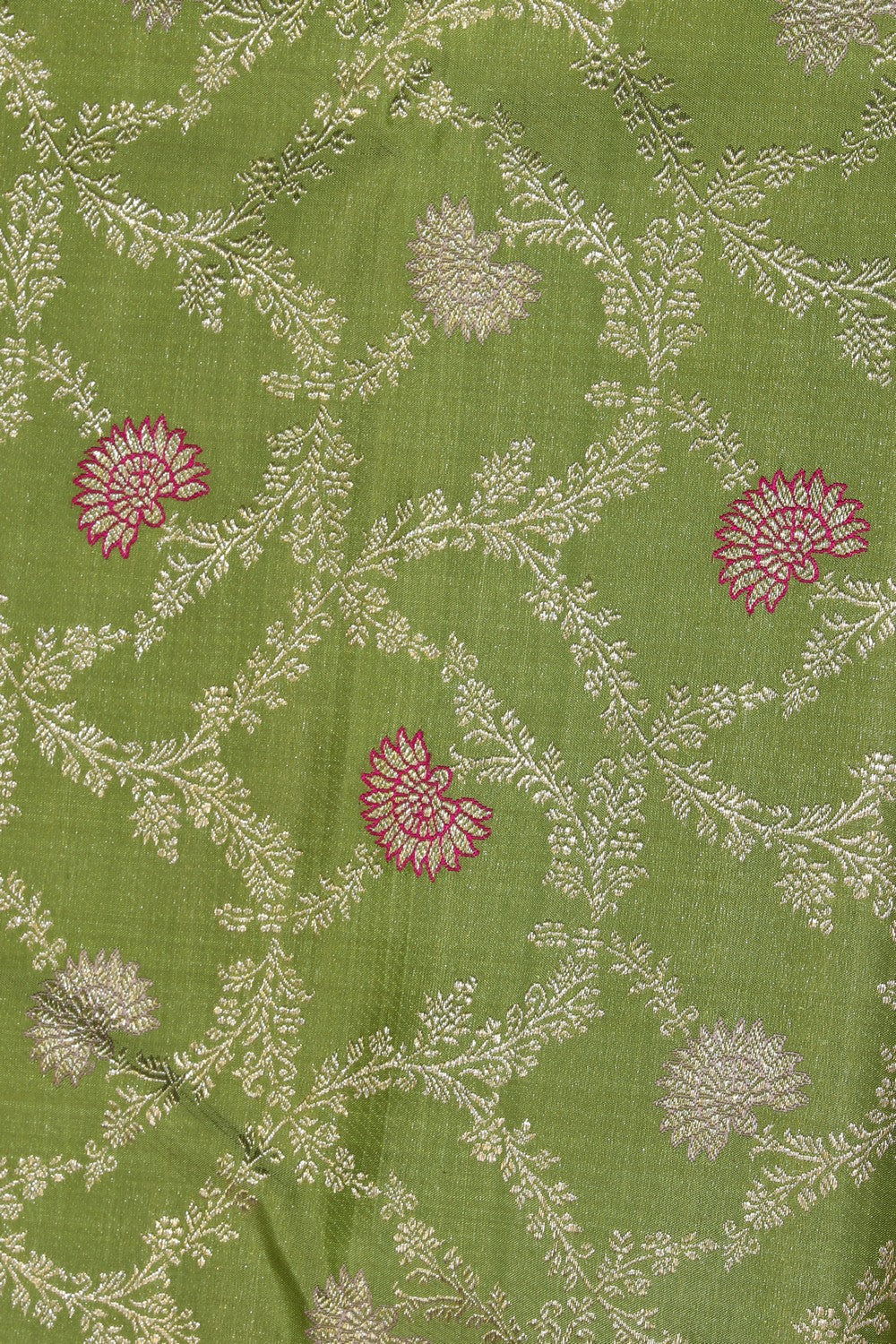 Arani Silk Brocade Mint-Green Saree