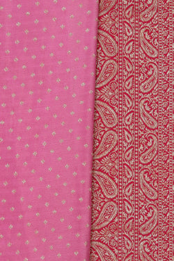 Image of Banarasi Crepe Silk Lavender Pink Saree