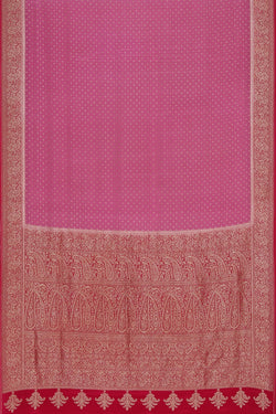 Image of Banarasi Crepe Silk Lavender Pink Saree