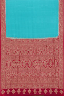 Image of Banarasi Crepe Silk Sea Green Saree