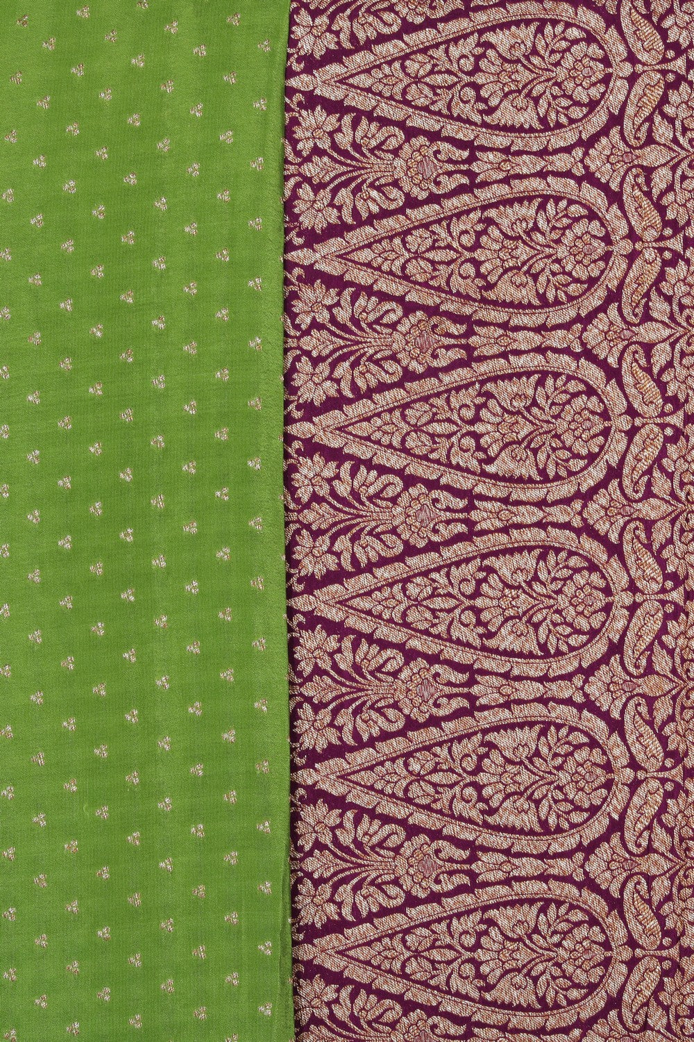 Image of Banarasi Crepe Silk Green Saree