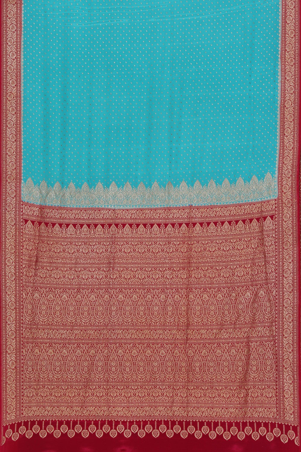 Banarasi Crepe Silk Sea Green Saree