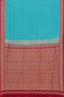 Image of Banarasi Crepe Silk Sea Green Saree