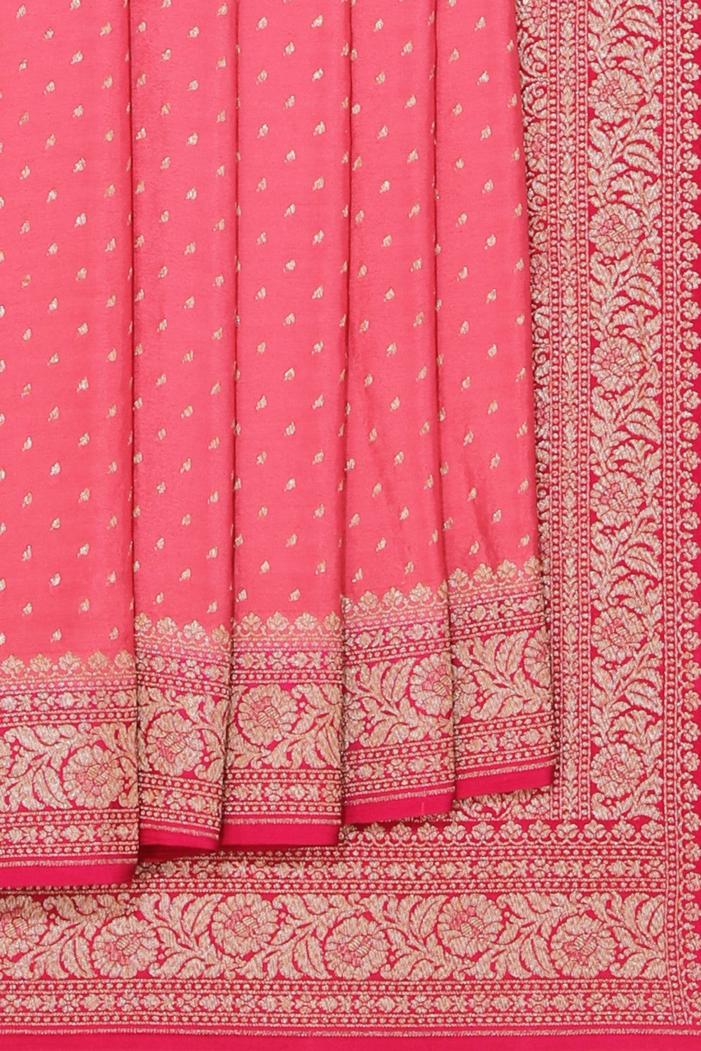 Banarasi Crepe Silk Onion Pink Saree