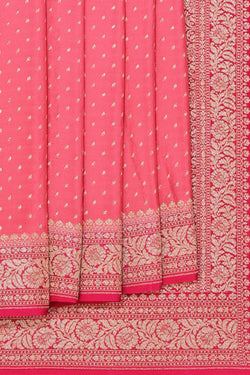 Image of Banarasi Crepe Silk Onion Pink Saree