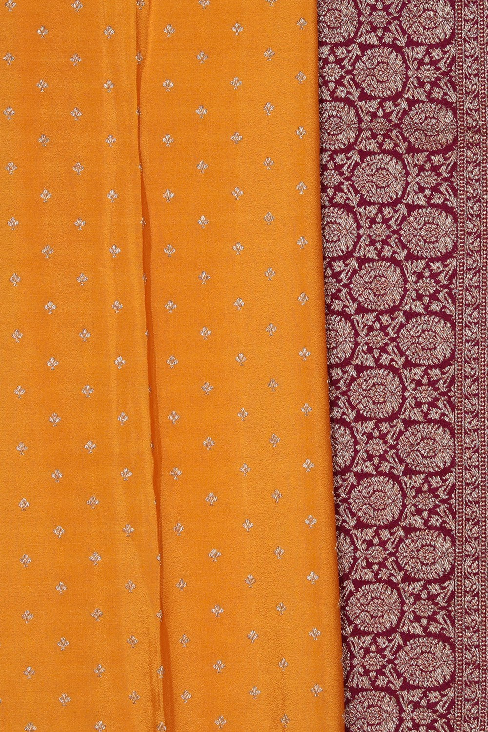 Banarasi Crepe Silk Mustard Saree