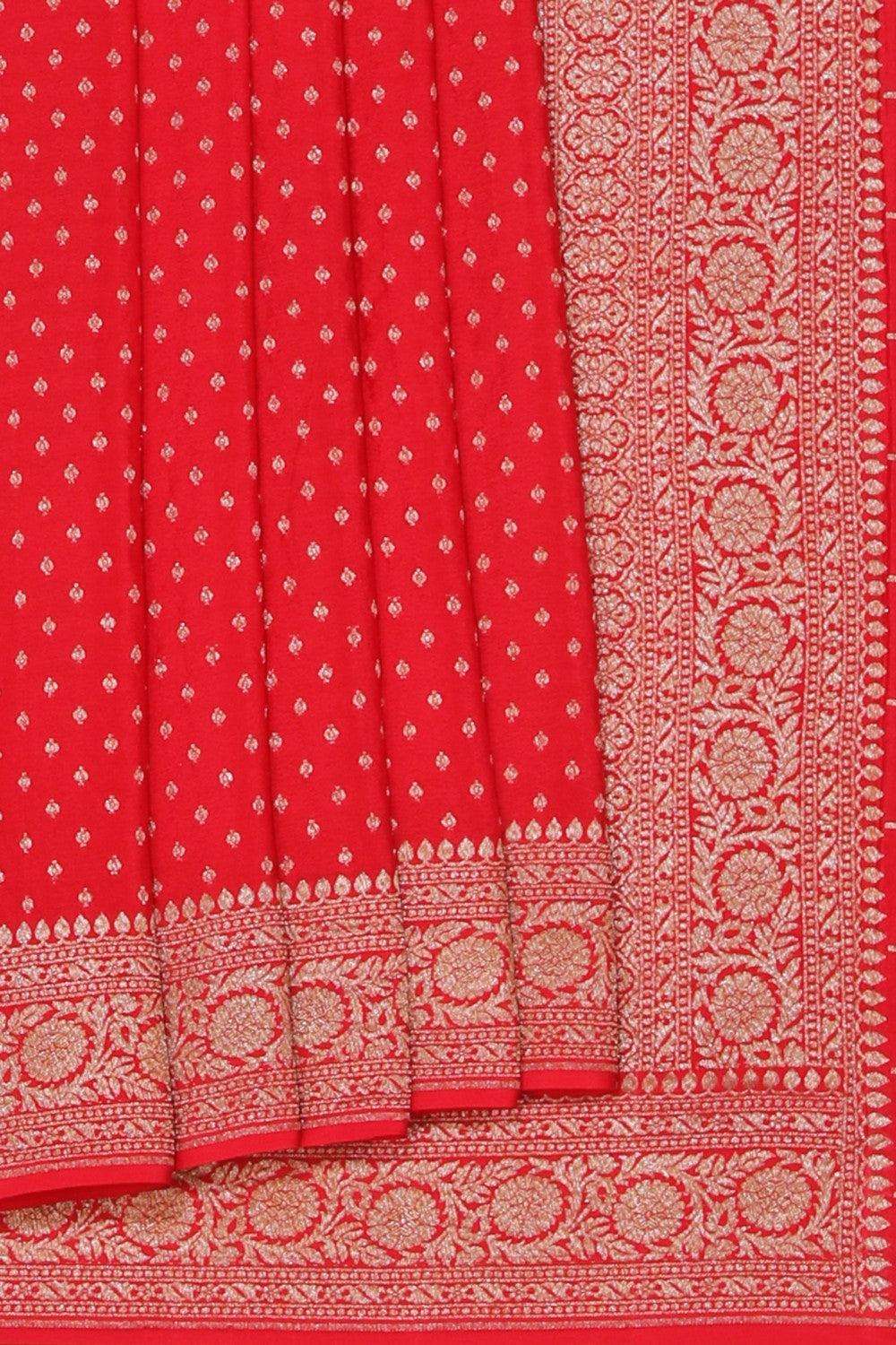 Banarasi Crepe Silk Red Saree