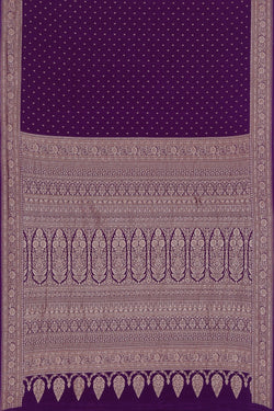 Image of Banarasi Crepe Silk Violet Saree