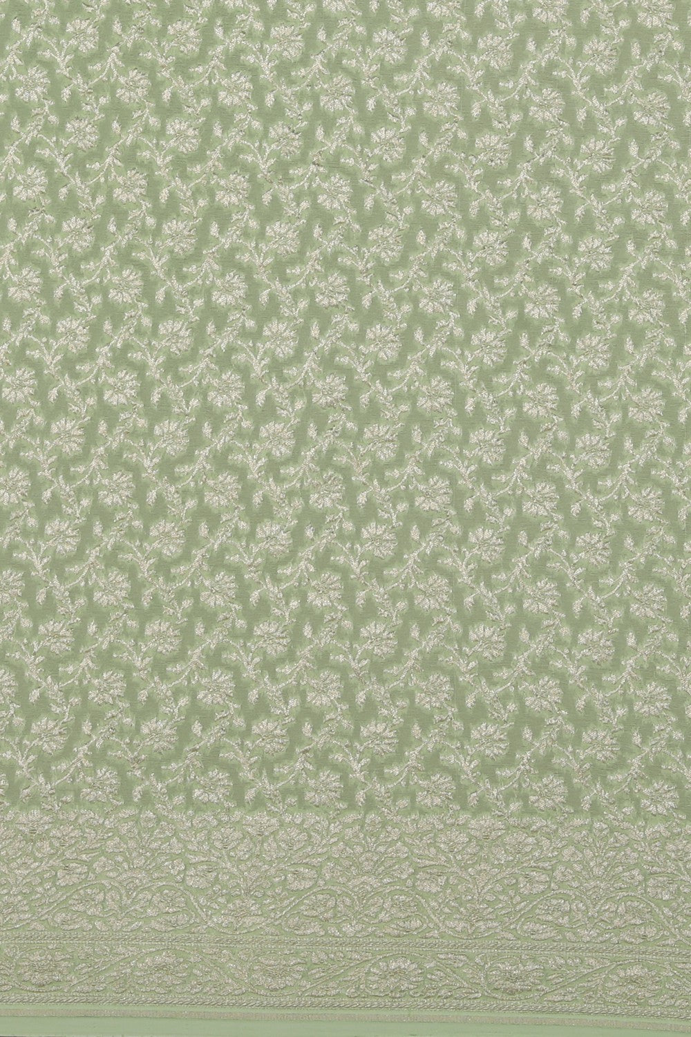 Image of Banarasi Georgette Vibrant Green Saree