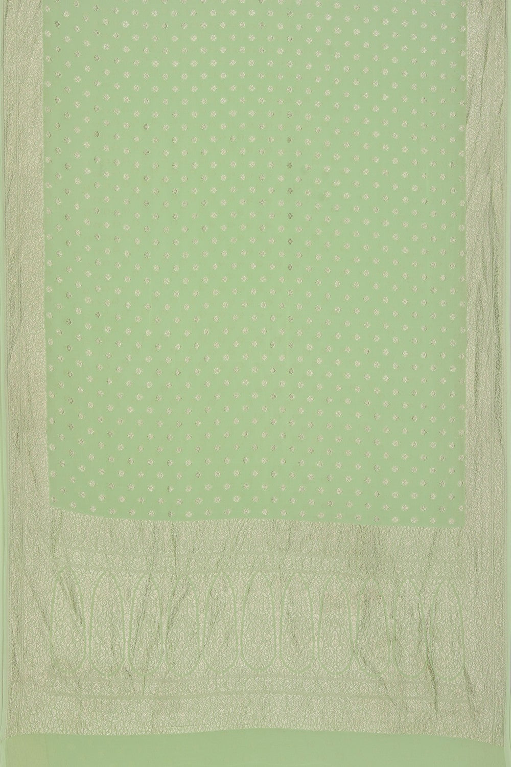 Image of Banarasi Georgette Vibrant Green Saree