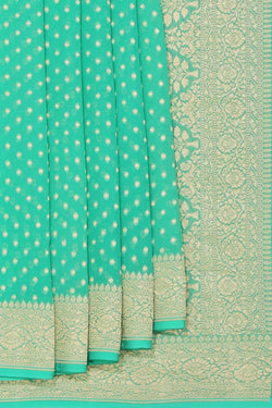 Image of Banarasi Georgette Emerald Green Saree