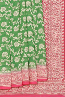 Image of Banarasi Georgette Green Saree