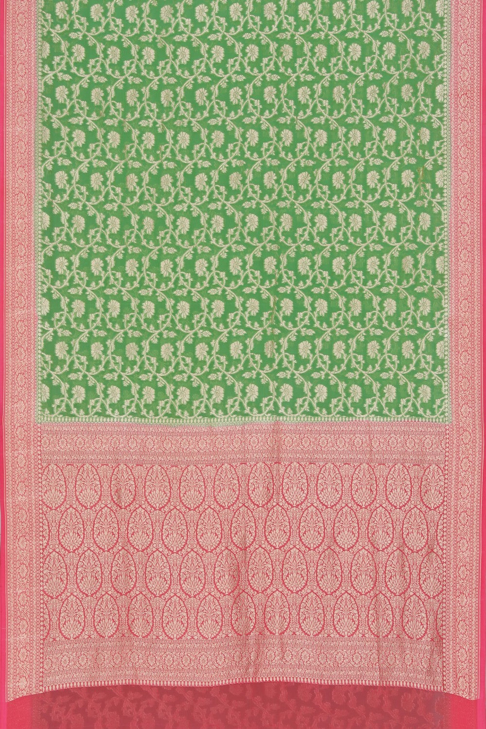 Banarasi Georgette Green Saree