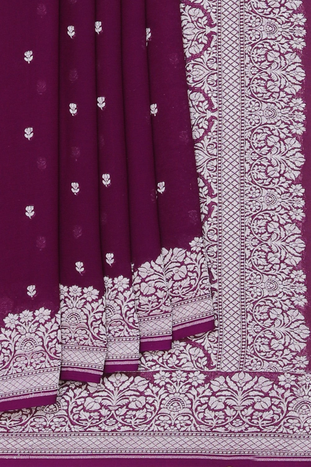 Banarasi Georgette Purple Saree