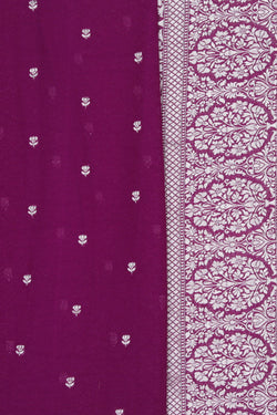 Image of Banarasi Georgette Purple Saree