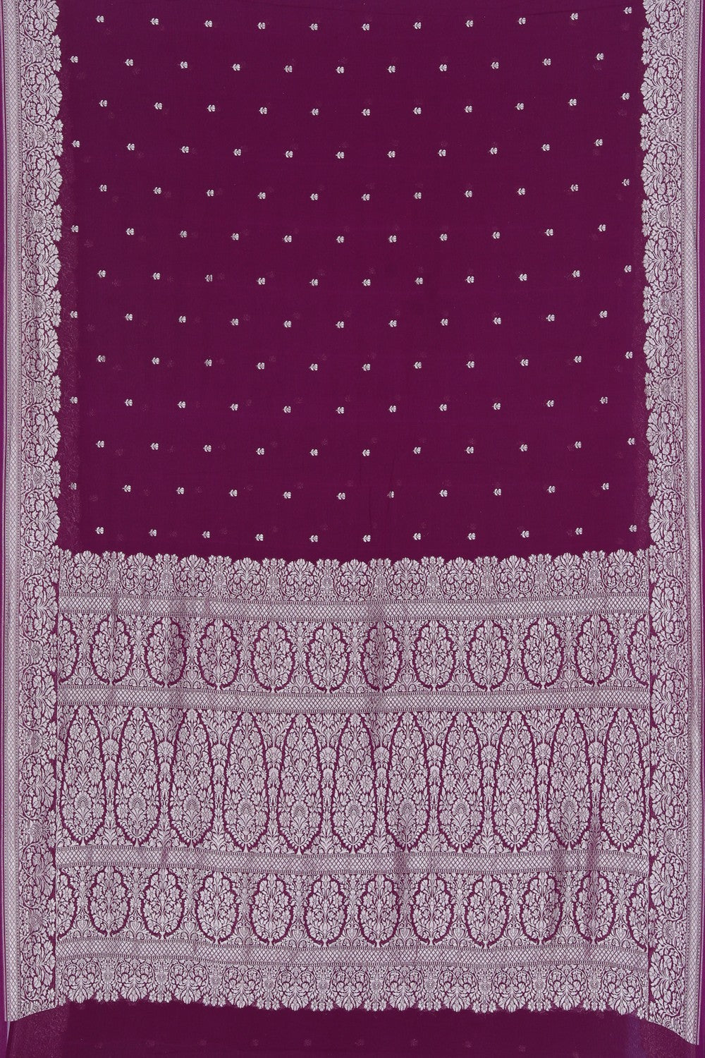 Banarasi Georgette Purple Saree