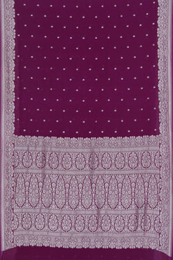 Image of Banarasi Georgette Purple Saree