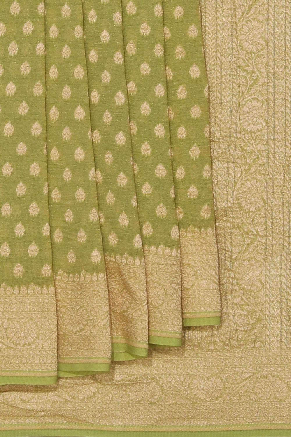 Banarasi Georgette Sage Green Saree