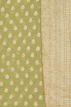 Image of Banarasi Georgette Sage Green Saree