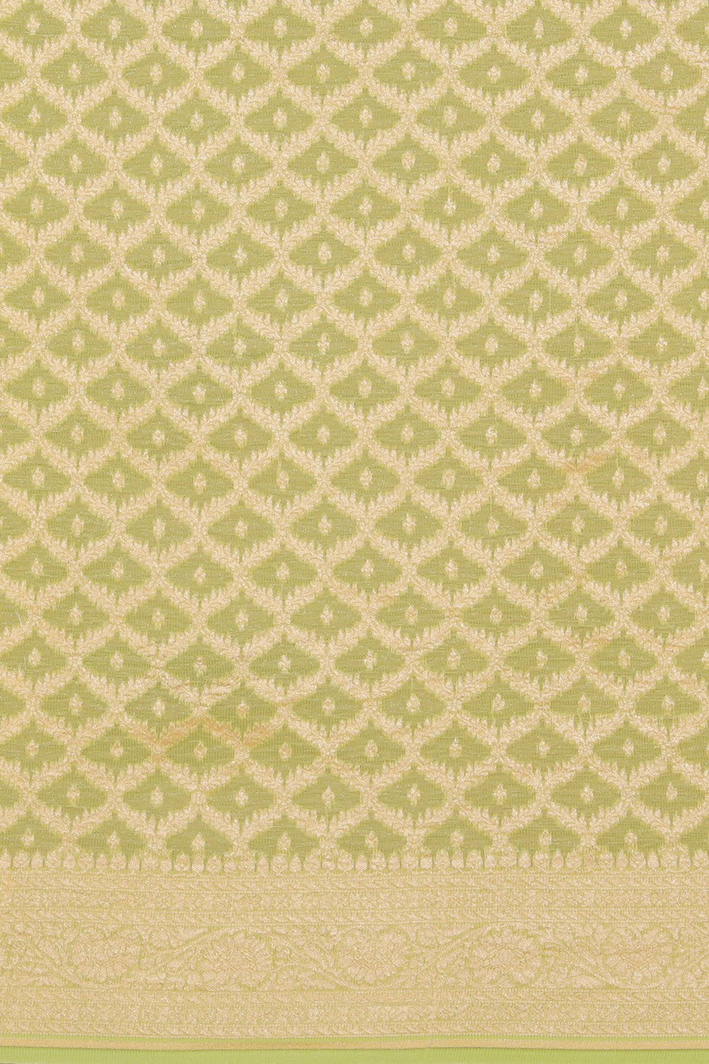 Image of Banarasi Georgette Sage Green Saree