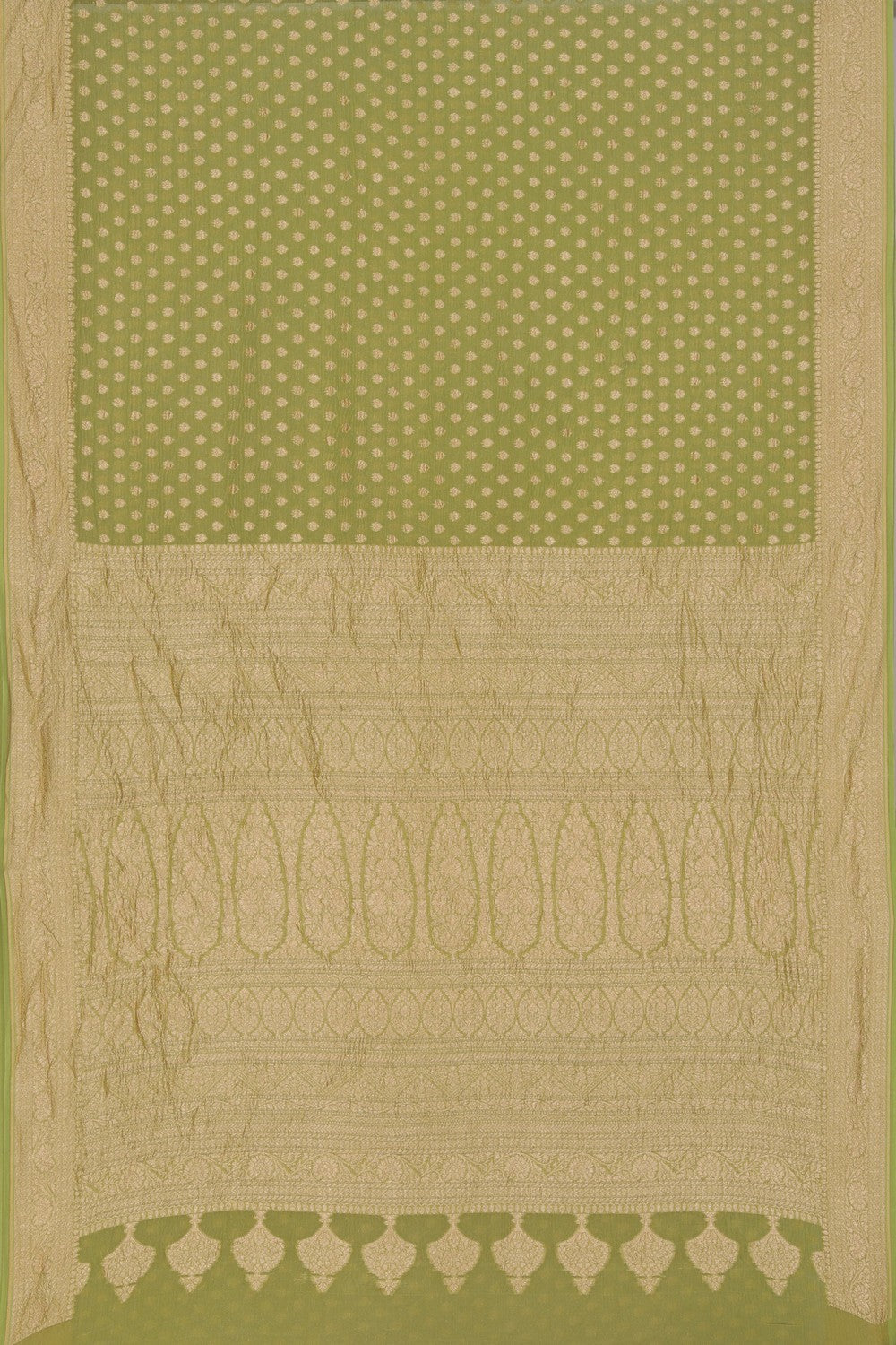 Banarasi Georgette Sage Green Saree