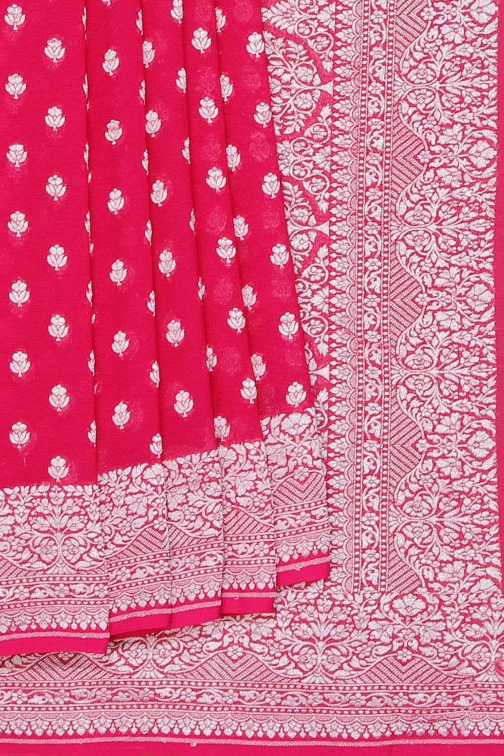 Banarasi Georgette Pink Saree