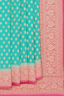 Image of Banarasi Sea Green Saree