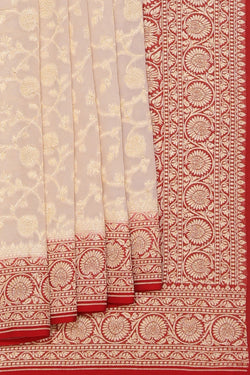 Image of Banarasi Ivory Cream Saree