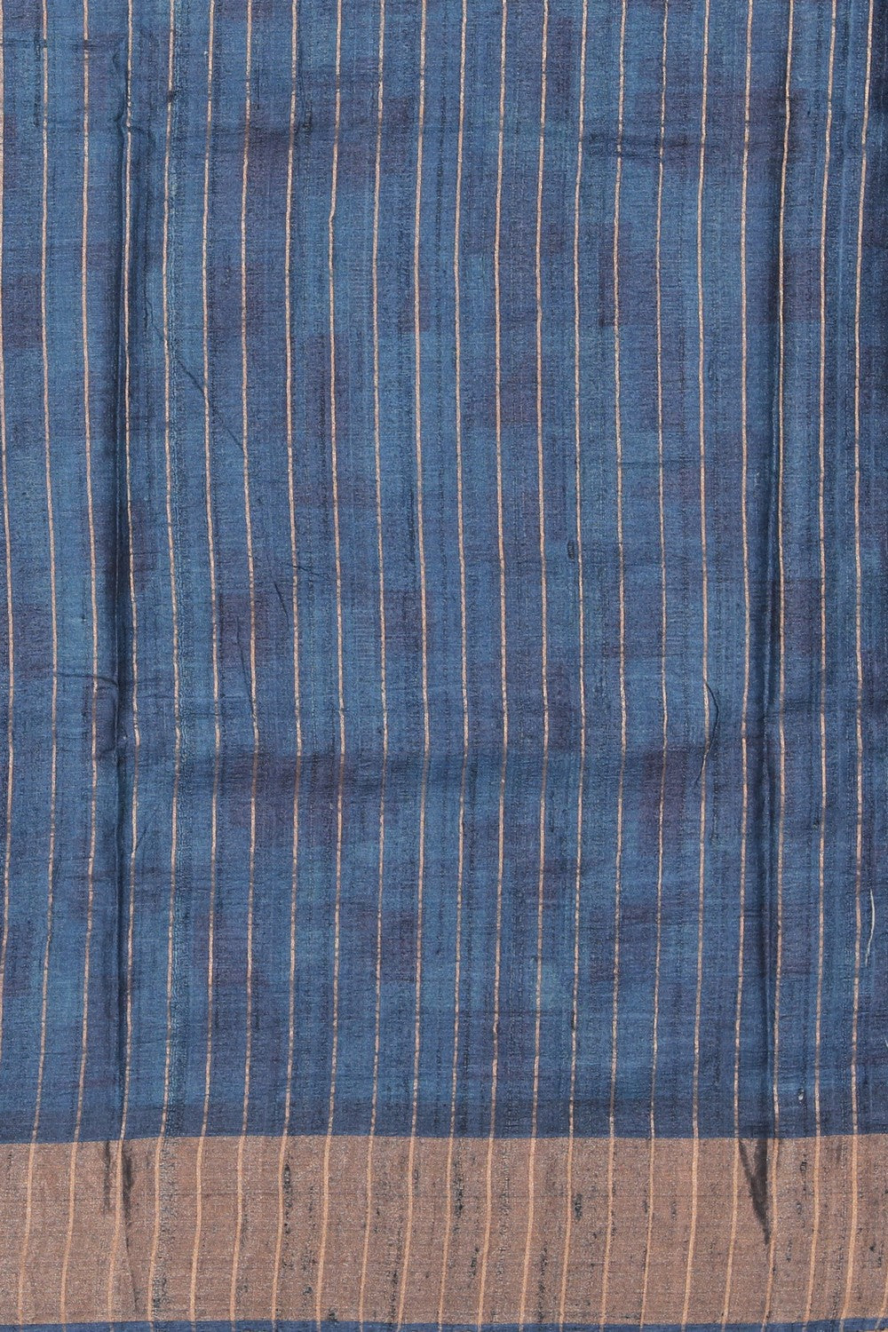 Bhagalpur Tussar Silk Blue Saree