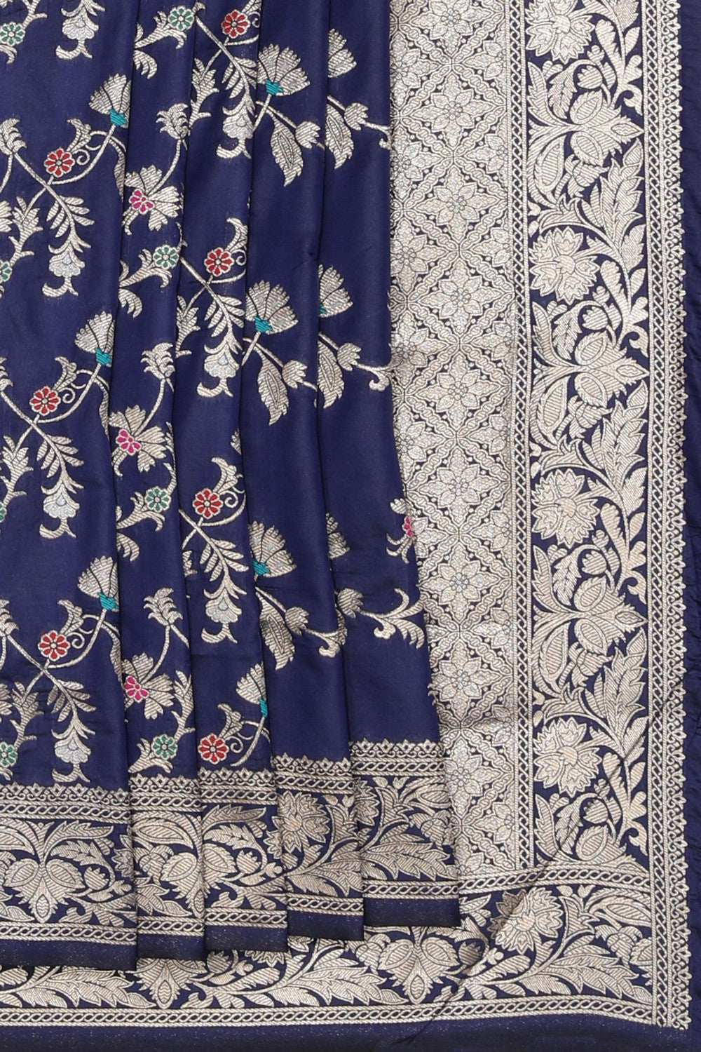 Banarasi Katan Silk Navy Blue Saree